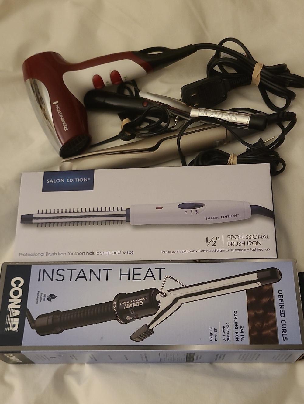 Remington Red and Black Men’s Hair Dryer with Styling Tools